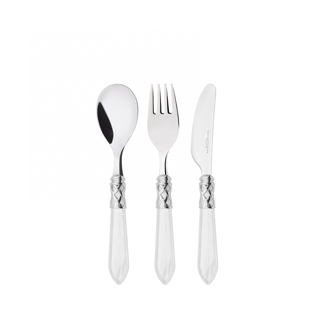 Aladdin Kids Cutlery set for children White