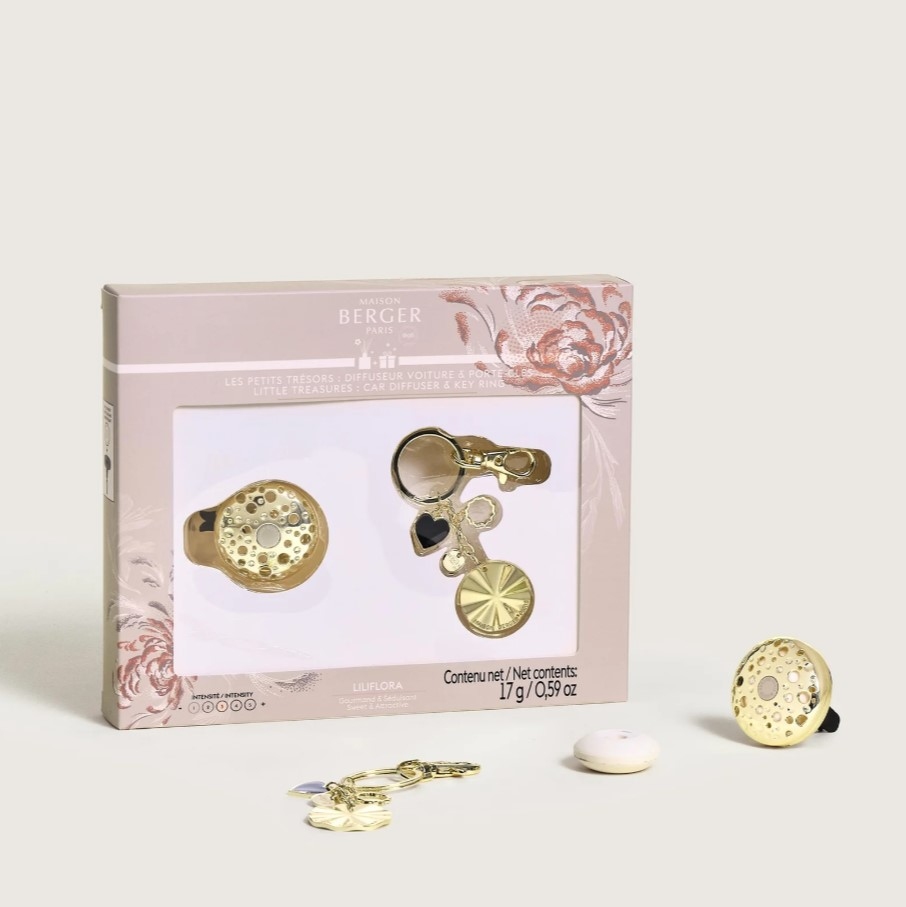 Car Diffuser Ophelia + decorative keychain (gold)