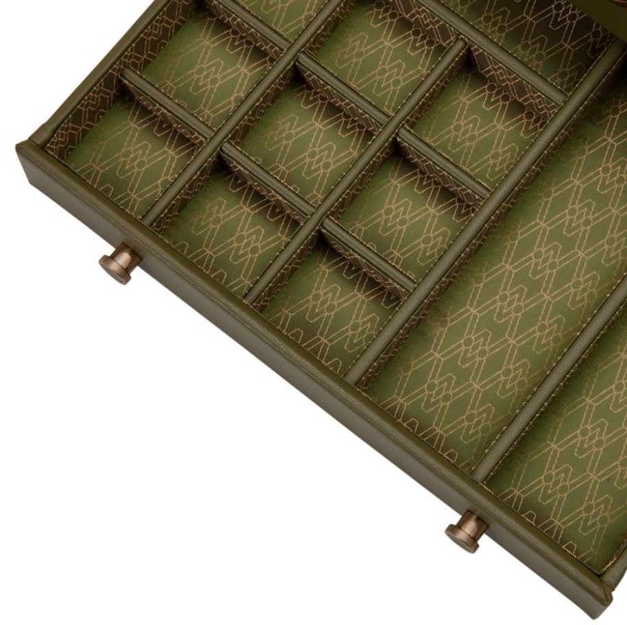 Cutie pentru bijuterii cu suport pentru ceas Earth Olive