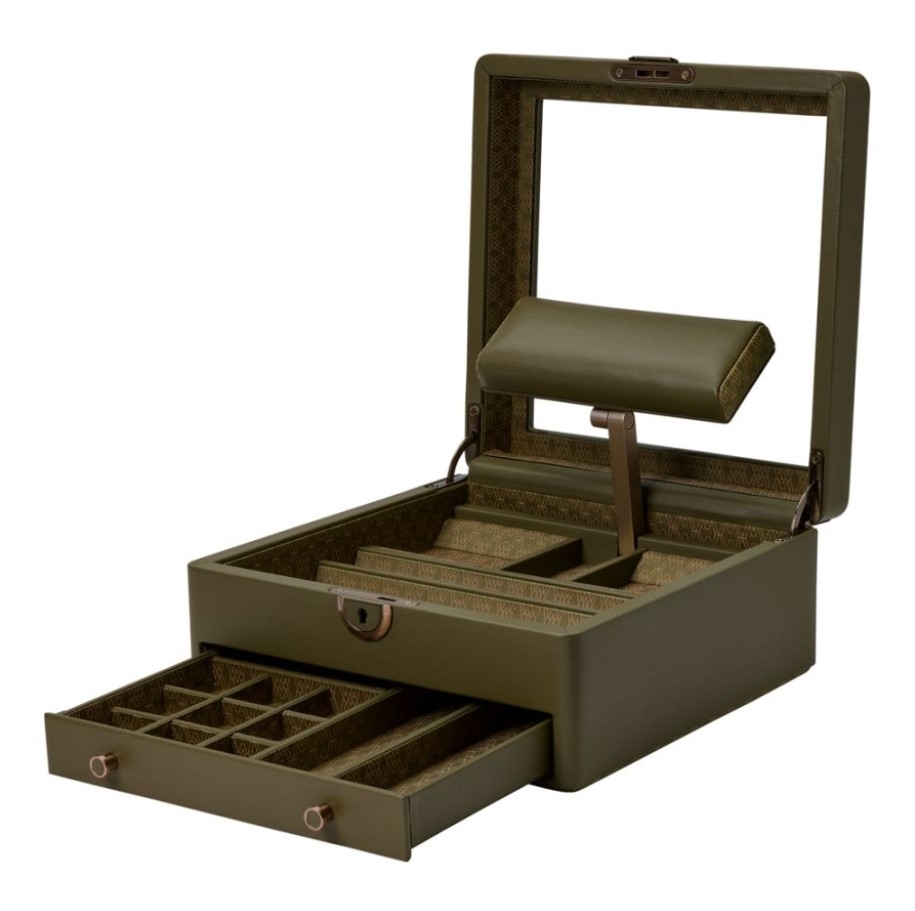 Cutie pentru bijuterii cu suport pentru ceas Earth Olive