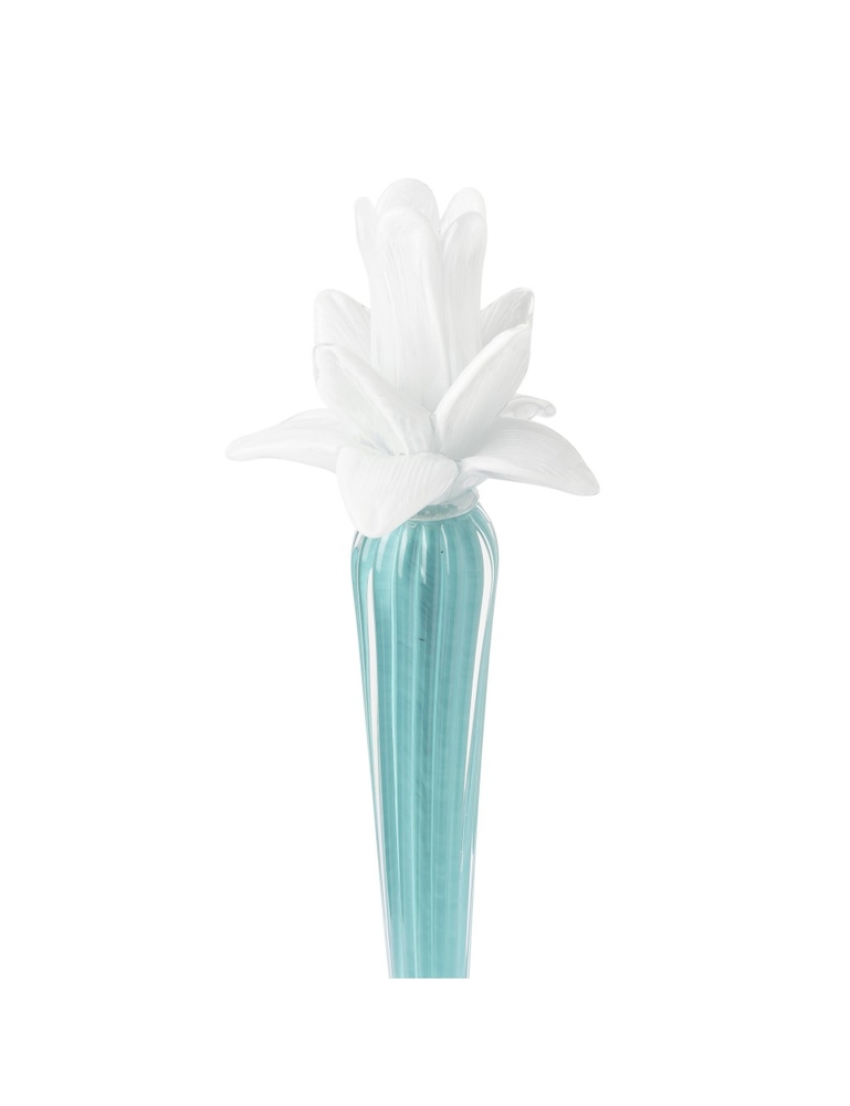 Sfeșnic Dax Flower White/Turquosie
