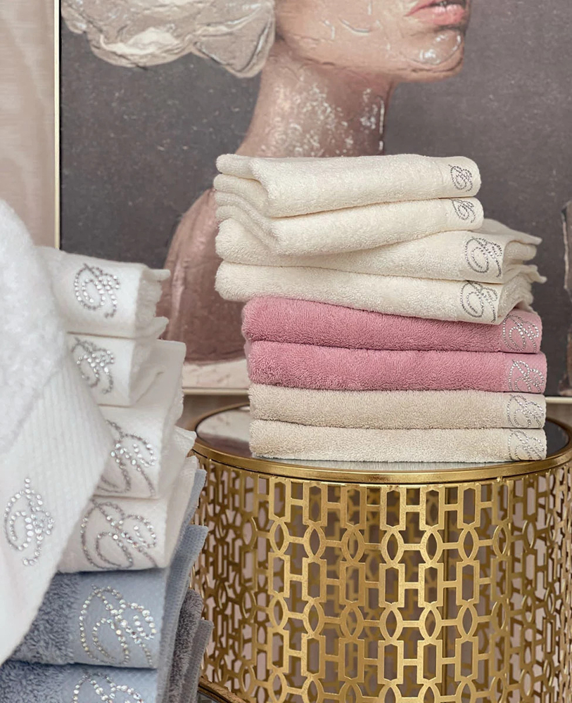 Set of 2 towels Benessere White