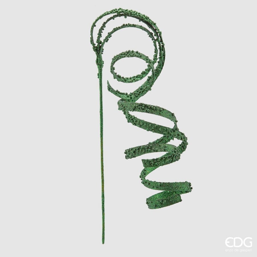 Ramură decorativă Filante Glitter Green