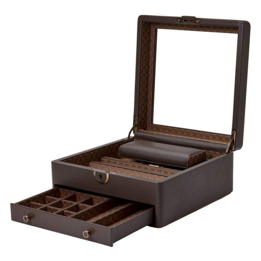 Cutie pentru bijuterii cu suport pentru ceas Earth Coffee