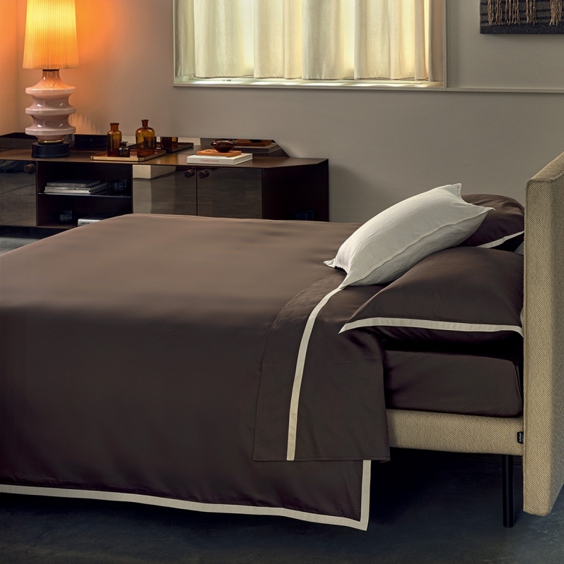 Постельное белье Hellen 250X200 Cioccolato+Bianco Seta