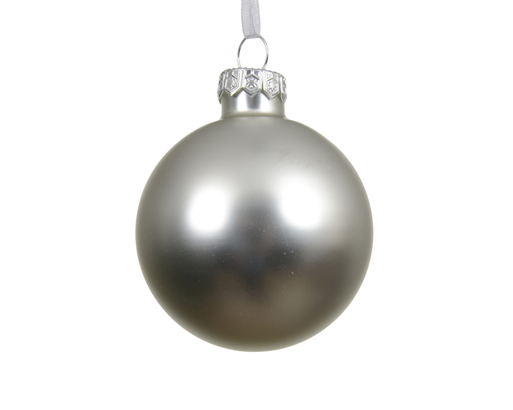 Елочная игрушка Glass Matt D10 Silver