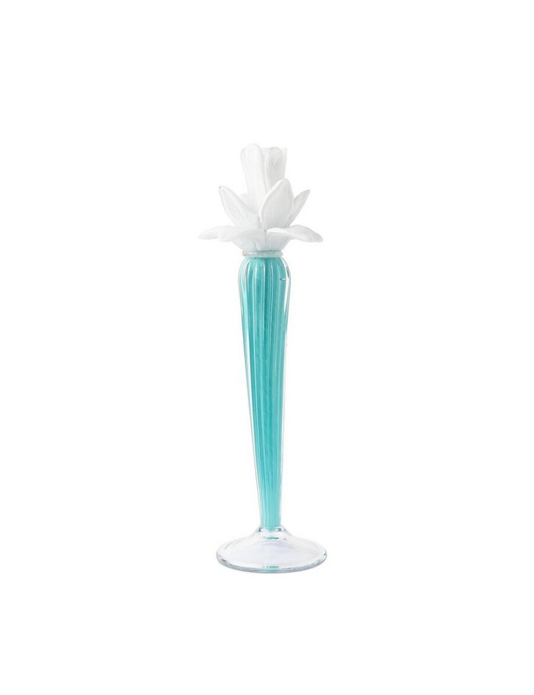 Sfeșnic Dax Flower White/Turquosie