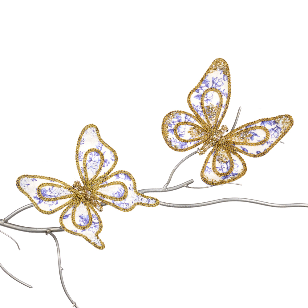 Декоративная бабочка Flower Butterfly on Clip