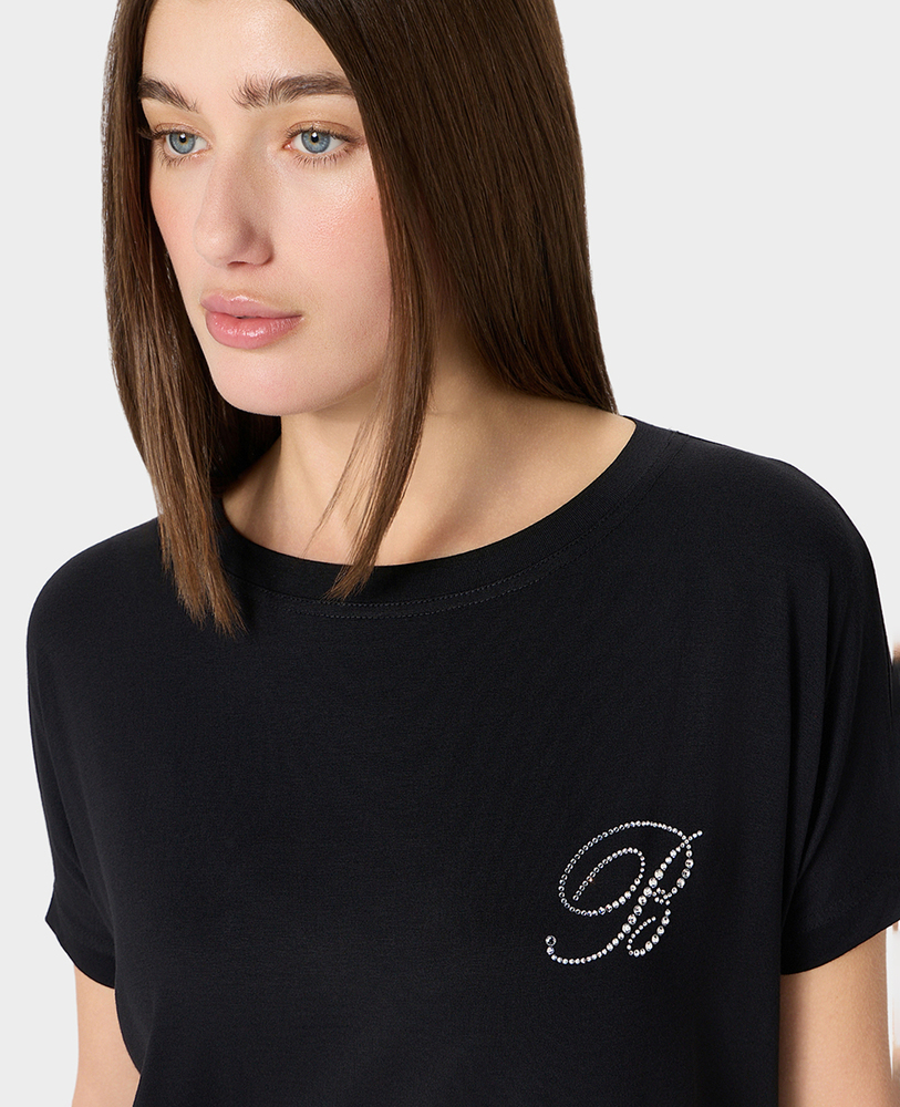 Bluză Ispirazioni Maxi T-Shirt S/M nero