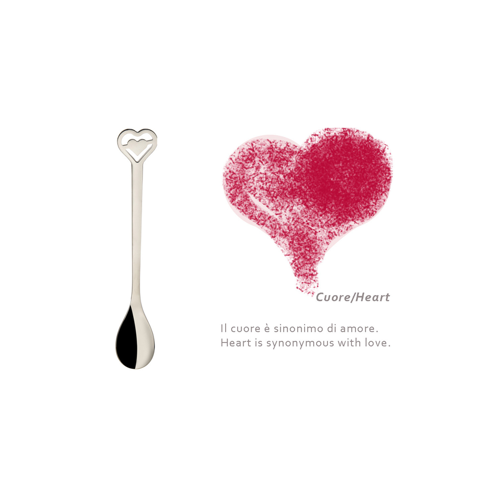 Portafortuna set cadou cu 6 linguri de moka Silver