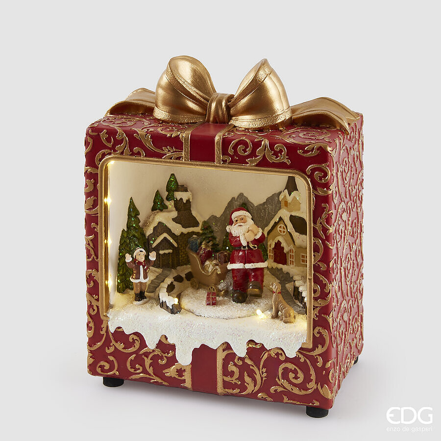 Decorațiune Diorama Pacco Regalo Music+Mov.+LED