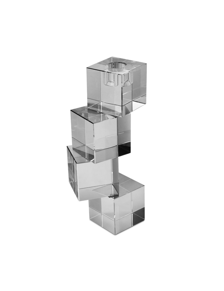 Sfeșnic Crystal Cubes Grey
