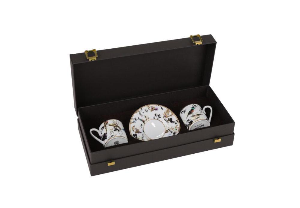 Garden's Birds Set de 2 cești de cafea si farfurii 