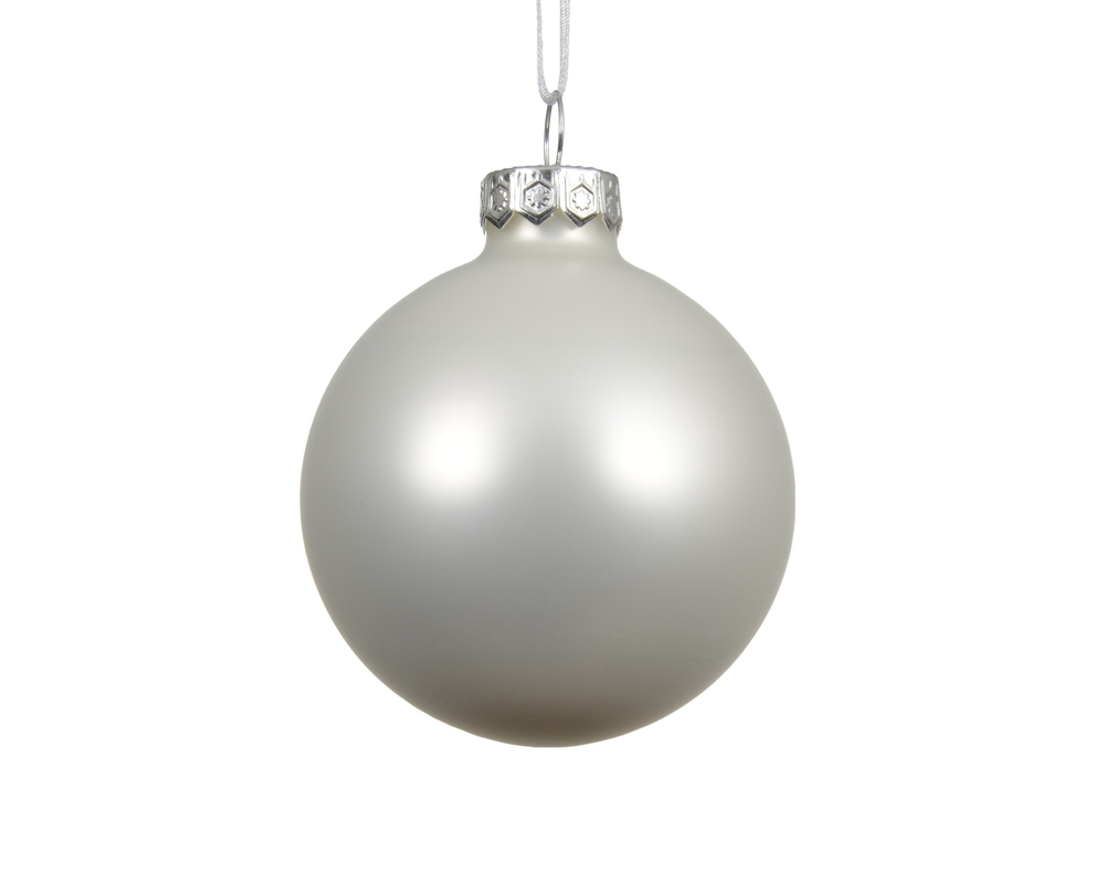 Christmas tree decoration Glass Matt D10 Winter White