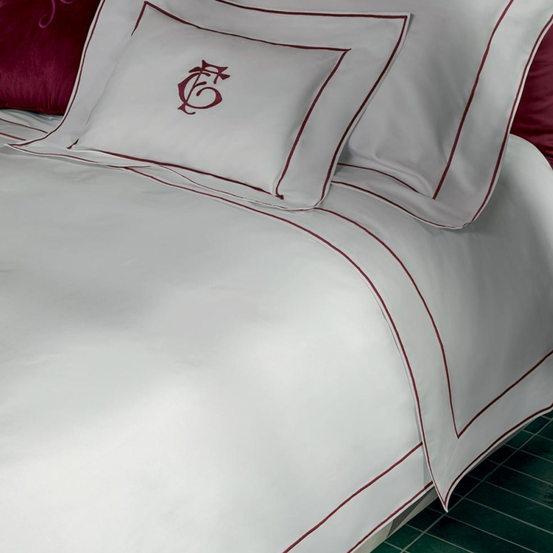 Duvet cover set Isola 220X200 Bianco+Burgundy