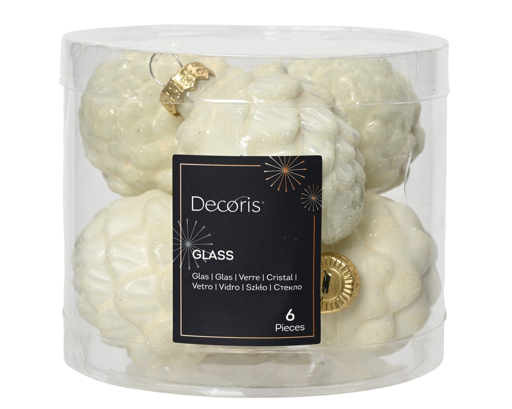 Set jucării brad Pinecone Enamel-Matt Glitter Mix D5