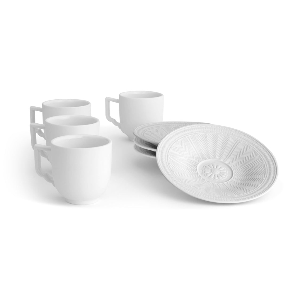Set cești și farfurioare Palace x4