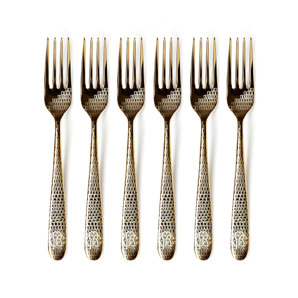 Lizzard Gold Набор из 6 столовых вилок 
