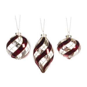 Christmas tree decoration Glass Swirl Stripe