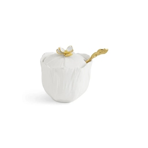 Gardenia Sugar pot with spoon