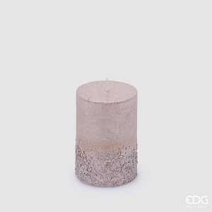 Candle Rustic Moccolo Glitter Antique Pink