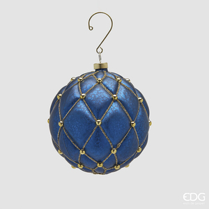 Christmas tree decoration Palla Capitonne H10 Blue