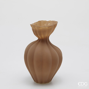 Vase Flow Sinuoso Light Brown