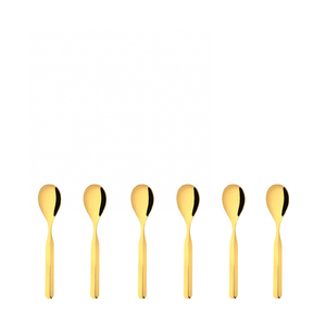 Vidal Gold Set de 6 linguri de moka în cutie cadou 