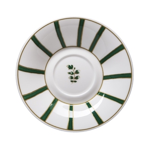 Stripes Green Farfurie pentru ceașcă de ceai/cappuccino