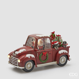 Decorațiune Pick-up con Babbo e Biscotto Music+Mov.+LED
