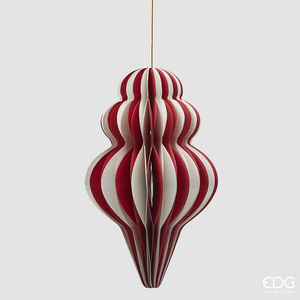 Jucărie brad Fuso Origami H15 White Red