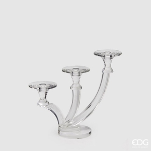Candleholder Crystal Onde x3