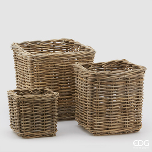 Set de 3 coșuri Cesto Rattan