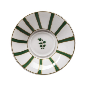Stripes Green Saucer for espresso 