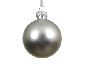 Christmas tree decoration Glass Matt D15 Silver