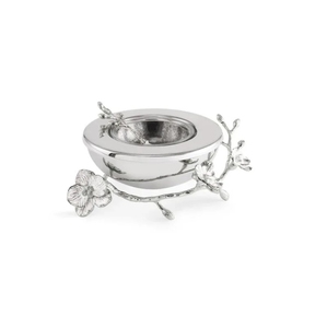 Orchid Silver Caviar Dish with spoon