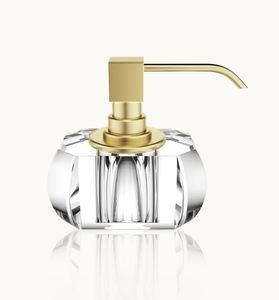Kristall Soap Dispenser crystal clear/gold matt