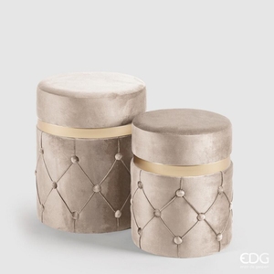 Set of 2 poufs Captionne