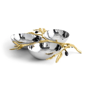Тройная чаша для закусок Olive Branch