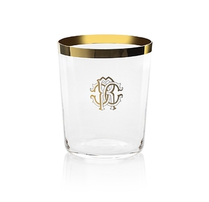 Old Fashioned Glass New Monogram Gold