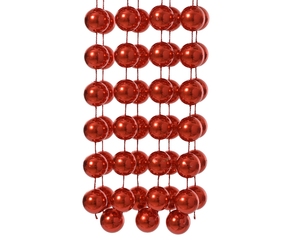 Bead Garland Shiny Christmas Red