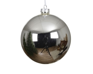 Елочная игрушка Glass Shiny D10 Silver
