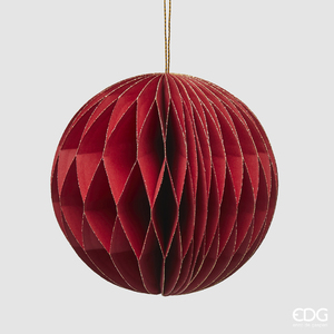 Елочная игрушка Palla Origami D12 Red