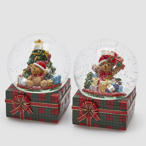 Musical snow globe Pacco Regalo-Orso Music+Mov.