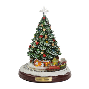 Musical led figurine Train/Xmas tree