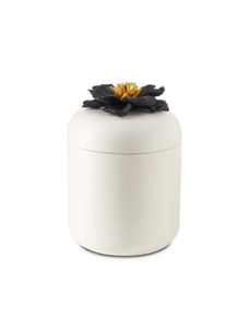 Casket Peony White Black