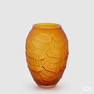 Vase Foglie Matt Amber