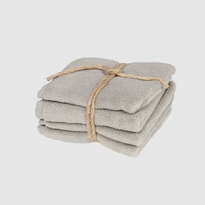 Set of 4 towels Coccola Grigio