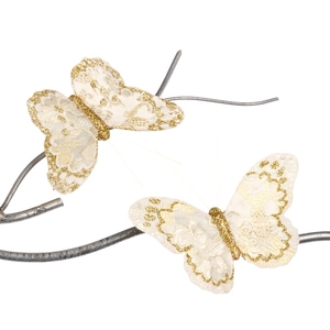 Fluture decorativ cu sistem de prindere Glitter Butterfly