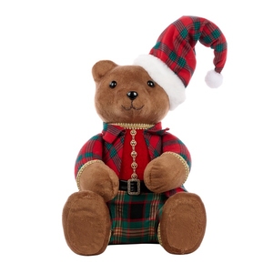 Decorațiune Tartan XMAS Sitting Boy Bear